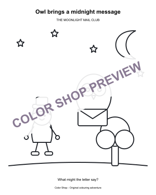 Inside The Moonlight Mail Club: Owl brings a midnight message