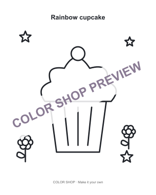 Preview: Rainbow cupcake