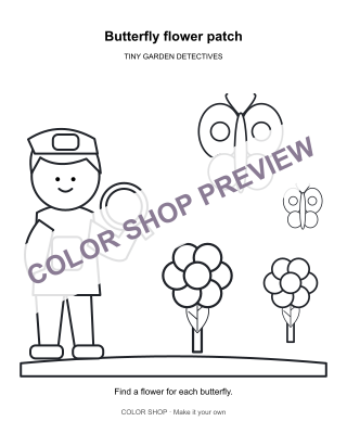Inside Tiny Garden Detectives: Butterfly flower patch