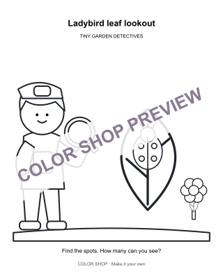 Inside Tiny Garden Detectives: Ladybird leaf lookout
