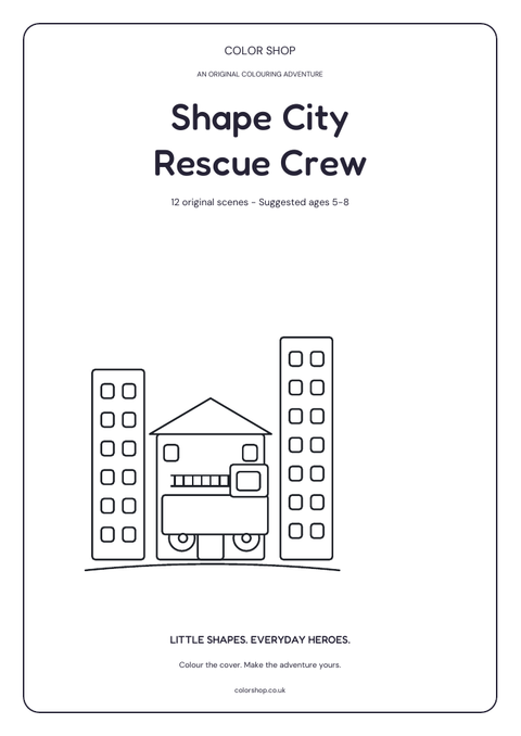 Shape City Rescue Crew printable book cover