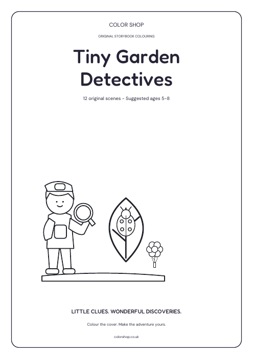 Tiny Garden Detectives printable book cover